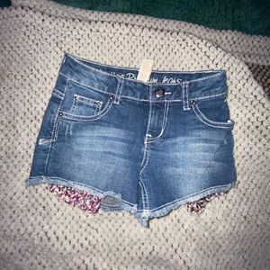 girls july 4th jean shorts